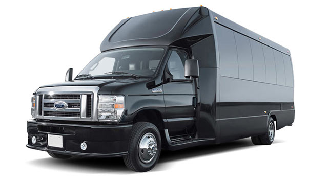 luxury black party bus - 16 to 18 passengers